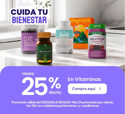 Hasta 25% dscto vitaminas